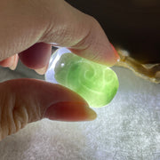 Natural Type A Green with Dark Green Jadeite Ruyi Pendant | Scepter of Wish Fulfillment & Leadership Talisman (5.22g | 29.1 x 17.3 x 5.6mm) - Huangs Jadeite and Jewelry Pte Ltd