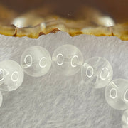 Natural White Phantom Quartz Beads Bracelet 39.95g 18cm 11.9mm 18 Beads - Huangs Jadeite and Jewelry Pte Ltd