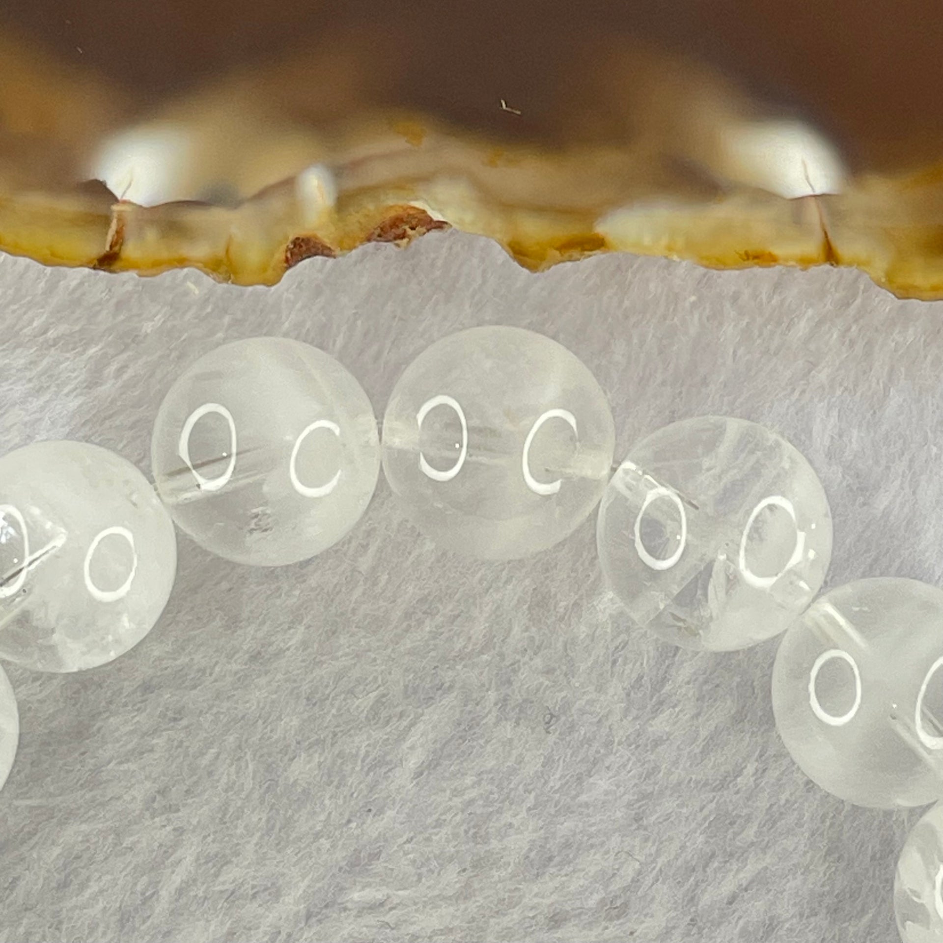 Natural White Phantom Quartz Beads Bracelet 39.95g 18cm 11.9mm 18 Beads - Huangs Jadeite and Jewelry Pte Ltd