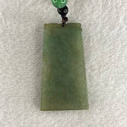 Natural Type A Green with Yellowish Jadeite Wu Shi Pai Pendant 20.75g 45.6 by 25.5 by 5.9mm - Huangs Jadeite and Jewelry Pte Ltd