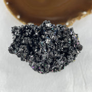 Natural-Black-Moissanite-Rough-Display-with-Wooden-Stand-280.79g-71.5-by-54.0-by-136.0mm