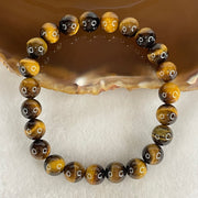 Natural Yellow Tiger's Eye Quartz Beads Bracelet 18.55g 16cm 8.5mm 23 Beads - Huangs Jadeite and Jewelry Pte Ltd