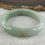 Type A Light Blueish Green with Brown Yellow and Dark Blueish Green Patches Jadeite Bangle 51.67g Internal Diameter 55.6mm 14.0 by 7.2mm (Close to Perfect) - Huangs Jadeite and Jewelry Pte Ltd