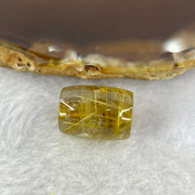 Good Grade Natural Golden Rutilated Quartz Crystal Lulu Tong Barrel 天然金顺发晶水晶露露通桶 
3.66g 15.2 by 11.5mm - Huangs Jadeite and Jewelry Pte Ltd