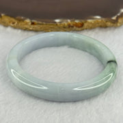 Type A Lavender with Light and Dark Green Patches Jadeite Bangle 48.57g Internal Diameter 58.2mm 11.1 by 8.0mm (Very Slight External Rough) - Huangs Jadeite and Jewelry Pte Ltd