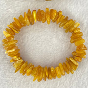 Natural Beeswax Raw Stone Irregular Beads Bracelet 天然蜜蜂蜡原石手链 17.97g 17cm 12.5 by 9.2 by 5.3mm 12.9 by 9.3 by 4.5mm 55pcs - Huangs Jadeite and Jewelry Pte Ltd
