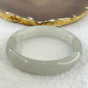 Grey Sodium Feldspar Jade Bangle Internal Diameter 61.8mm 58.62g 13.8 by 8.6mm (Close to Perfect) - Huangs Jadeite and Jewelry Pte Ltd