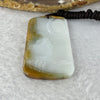 Type A Faint Lavender Green with Brown Patch Shan Shui with Buddha Pendent 25.00g 40.9 by 30.0 by 6.2 mm - Huangs Jadeite and Jewelry Pte Ltd