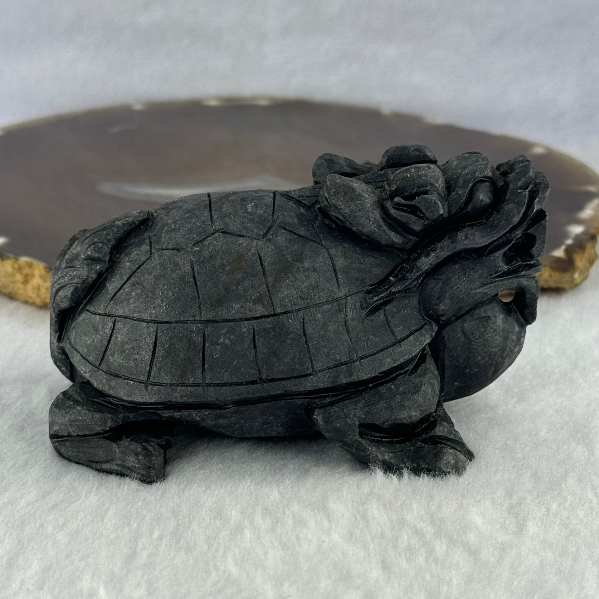Rare Natural Tibetan Meteorite Tektite Dragon Turtle Display 432.8g by 88.8 by 51.5 by 55.2mm - Huangs Jadeite and Jewelry Pte Ltd