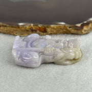 Type A Lavender with Slight Green Jadeite Tu Di Gong 38.27g 48.0 by 39.3 by 11.9mm - Huangs Jadeite and Jewelry Pte Ltd