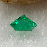 Natural Colombia Vivid Green Emerald (Beryl) Cut-Cornered Grace Step cut 0.30ct 5.7 by 4.4 by 2.5mm - Huangs Jadeite and Jewelry Pte Ltd