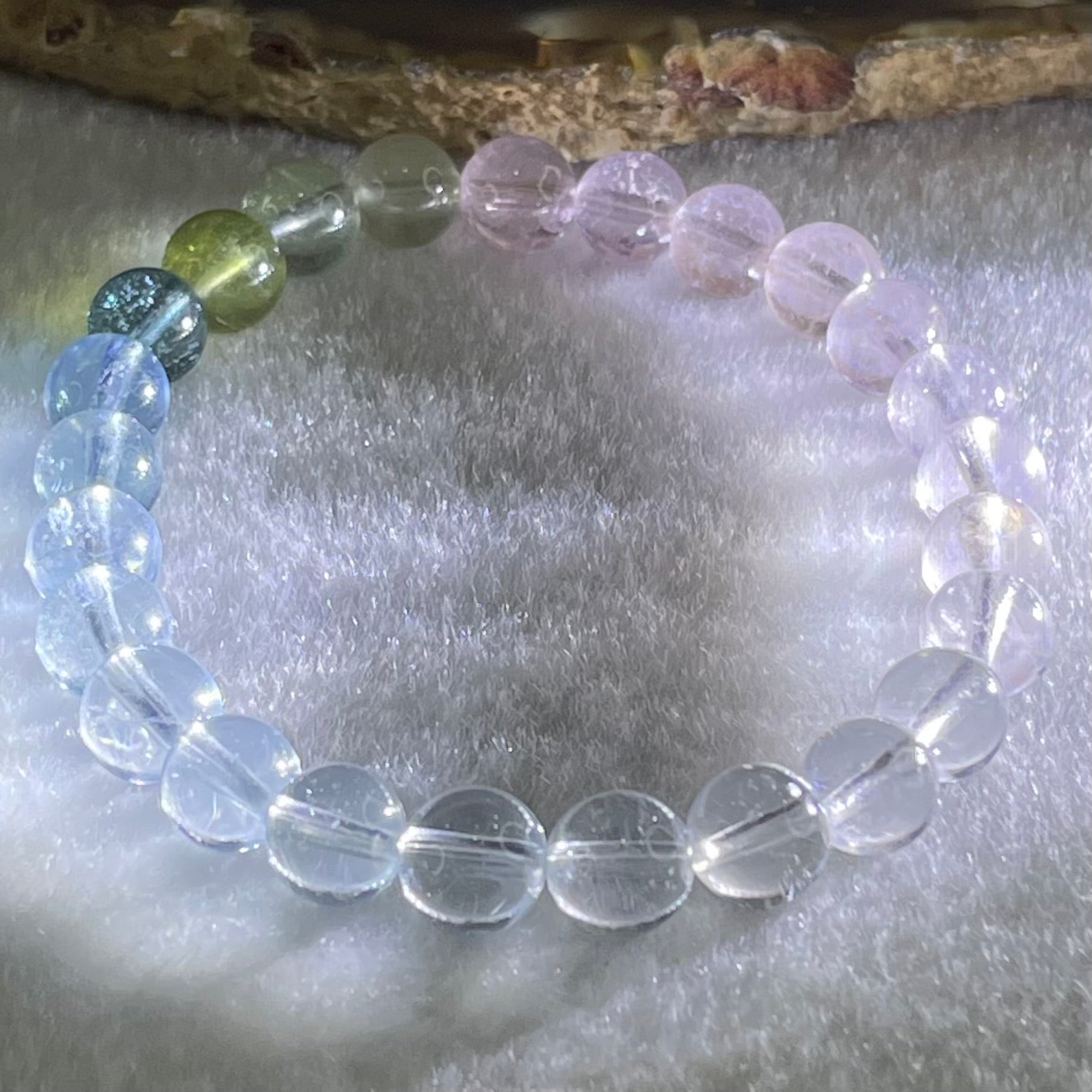 Very Very High Grade Transparent Natural Morganite Beryl Beads Bracelet 15.15g 15.5cm 7.7mm 25 Beads - Huangs Jadeite and Jewelry Pte Ltd