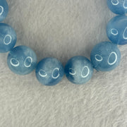 Natural Aquamarine Beads Bracelet 93.37g 19cm 17.5mm 13 Beads - Huangs Jadeite and Jewelry Pte Ltd