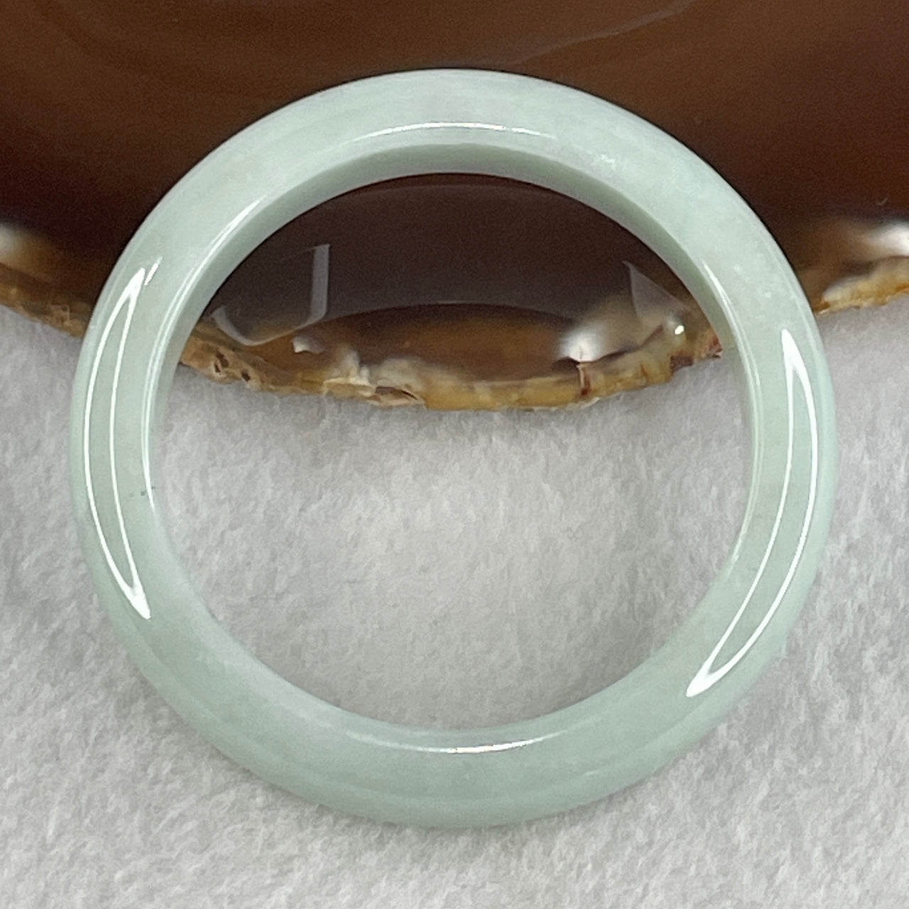Type A Blueish Green with Faint Lavender Jadeite Bangle Internal Diameter 53.9mm 54.99g 12.5 by 8.7mm (Very Slight Internal Line ) - Huangs Jadeite and Jewelry Pte Ltd