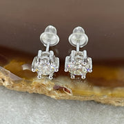 0.5 Ct Colourless Round Brilliant Diameter 5.0mm D VVS1 Excellent Cut Excellent Polish Excellent Symmetry None Florescence Moissanite in S925 Silver Earrings GRA 218444636 - Huangs Jadeite and Jewelry Pte Ltd