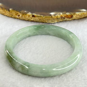 Type A Blueish Green with Lavender Jadeite Bangle Internal Diameter 52.8mm 55.83g 9.6 by 7.5mm (Internal Lines) - Huangs Jadeite and Jewelry Pte Ltd