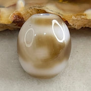 Natural Powerful Tibetan Old Oily Agate 3 Eyes Dzi Bead Heavenly Master (Tian Zhu) 三眼天诛 2.90g 14.1 by 12.1mm - Huangs Jadeite and Jewelry Pte Ltd