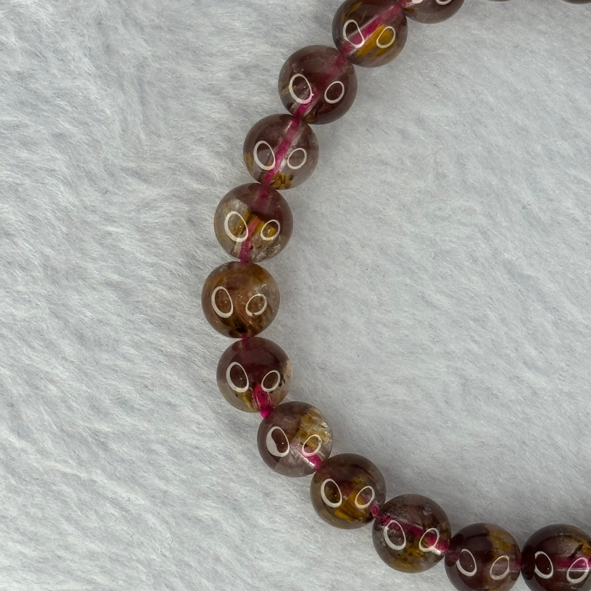 Very Good Grade Natural Auralite 23 Bracelet 天然激光23手链 15.46g 16cm 7.6mm 25 Beads - Huangs Jadeite and Jewelry Pte Ltd