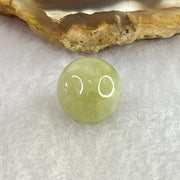 Type A Green Yellow Jadeite Bead for Pendant Bracelet 3.98g 13.2mm - Huangs Jadeite and Jewelry Pte Ltd
