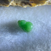 Type A Old Mine Full Green Jadeite Hulu Charm Stone For Setting 0.31g 9.6 by 6.5 by 2.8mm - Huangs Jadeite and Jewelry Pte Ltd
