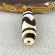 Natural Powerful Tibetan Old Oily Agate Tiger Tooth Daluo Dzi Bead Heavenly Master (Tian Zhu) 10.37g 39.3 by 12.9mm - Huangs Jadeite and Jewelry Pte Ltd