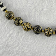 Natural Powerful Tibetan Old Oily Agate Mix Dzi Beads Bracelet (Tian Zhu) 30.36g 10.5mm 10 Beads 6.3mm 50 Beads - Huangs Jadeite and Jewelry Pte Ltd