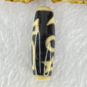 Natural Powerful Tibetan Old Oily Agate Cai Shen with Moon Sun Star Dzi Bead Heavenly Master (Tian Zhu) 财神天珠 8.91g 38.1 by 12.3mm - Huangs Jadeite and Jewelry Pte Ltd