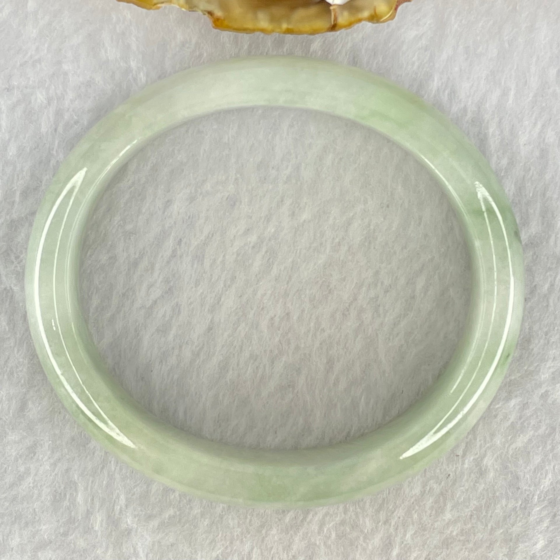 Type A Light Blueish Green Jadeite Bangle Internal Diameter 55.1mm 41.53g 12.2 by 7.2mm (Internal Lines) - Huangs Jadeite and Jewelry Pte Ltd