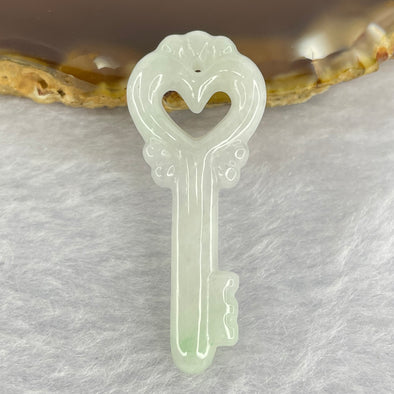 Type A Green Lavender Jadeite Key 4.42g 16.6 by 40.2 by 5.2mm - Huangs Jadeite and Jewelry Pte Ltd