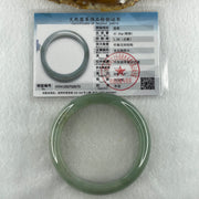Natural Type A Jelly Green Jadeite Bangle 47.56g Inner Diameter 52.8mm 12.2 by 7.8mm (External and Internal Lines) - Huangs Jadeite and Jewelry Pte Ltd