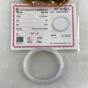 Natural Type A Bright Lavender with Light Green Jadeite Oval Bangle 32.80g Inner Diameter 54.3mm 11.6 by 6.0mm (Internal Line) - Huangs Jadeite and Jewelry Pte Ltd