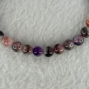 Natural Super 7 Beads Bracelet 11.54g 16cm 6.8mm 28 Beads - Huangs Jadeite and Jewelry Pte Ltd