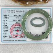 Type A Green Jadeite Bangle 55.99g Internal Diameter 55.2mm 10.2 by 10.3mm (Close to Perfect) - Huangs Jadeite and Jewelry Pte Ltd