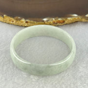 Type A Faint Lavender Green Jadeite Bangle Internal Diameter 52.5mm 23.67g 12.9 by 4.0mm (Close to Perfect) - Huangs Jadeite and Jewelry Pte Ltd