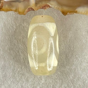 Natural Powerful Tibetan Old Oily Agate 3 Eyes Dzi Bead Heavenly Master (Tian Zhu) 三眼天诛 3.39g 20.1 by 10.5mm - Huangs Jadeite and Jewelry Pte Ltd