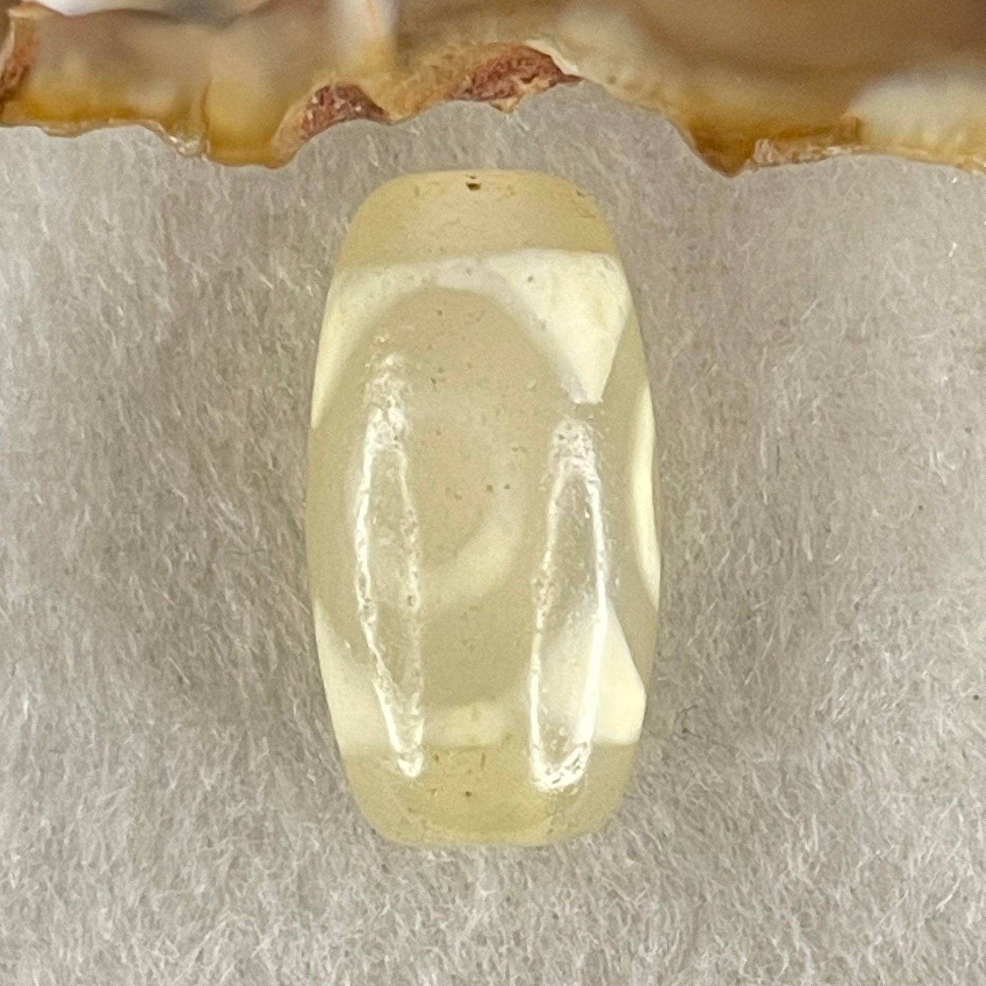 Natural Powerful Tibetan Old Oily Agate 3 Eyes Dzi Bead Heavenly Master (Tian Zhu) 三眼天诛 3.39g 20.1 by 10.5mm - Huangs Jadeite and Jewelry Pte Ltd