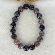 Good Grade Natural Blackcurrant Super 7 Beads Bracelet 32.62g 17cm 10.8mm 19 Beads - Huangs Jadeite and Jewelry Pte Ltd