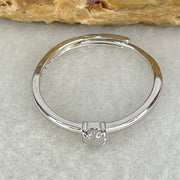Type A Semi Icy Lavender Cabochon Jadeite in S925 Sliver Ring (Adjustable Size) 0.87g 3.3 by 1.5mm - Huangs Jadeite and Jewelry Pte Ltd