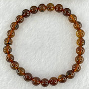 Natural Purple Amber Beads Bracelet 天然紫蜜琥珀手链 4.19g 15cm 6.6mm 27 Beads - Huangs Jadeite and Jewelry Pte Ltd