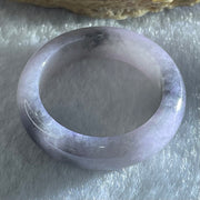 Type A Lavender with Grey Patches Jadeite Ring 4.37g 6.1 by 3.8mm US9.2/HK 20.5 (Very Slight Internal Line) - Huangs Jadeite and Jewelry Pte Ltd
