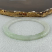 Type A Light Green and Lavender Jadeite Flat Bangle Internal Diameter 55.6mm 17.82g 3.8 by 7.5mm (Very Very Slight Internal Line) - Huangs Jadeite and Jewelry Pte Ltd