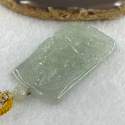 Type A Icy Light Green Jadeite Jambhala Pendant 33.06g 58.4 by 36.6 by 6.0mm - Huangs Jadeite and Jewelry Pte Ltd
