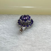 Natural Amethyst Crystals in Sliver Spinning Pendent 2.51g 12.4 by 6.8mm - Huangs Jadeite and Jewelry Pte Ltd