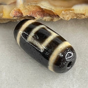 Natural Powerful Tibetan Old Oily Agate Sky Door Serenity 1 Eye Dzi Bead Heavenly Master (Tian Zhu) 一眼天诛 2.68g 19.2 by 9.5mm - Huangs Jadeite and Jewelry Pte Ltd