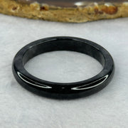 Type A Highly Translucent Black Grey Wuji Jadeite Baby Bangle 12.46g Internal Diameter 36.5mm 7.2 by 5.1mm - Huangs Jadeite and Jewelry Pte Ltd