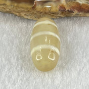 Natural Powerful Tibetan Old Oily Agate 3-Lines Dzi Bead Heavenly Master (Tian Zhu) 三行天诛 3.13g 20.1 by 10.3mm - Huangs Jadeite and Jewelry Pte Ltd