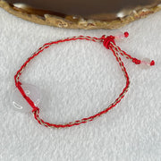 Type A Lavender Jadeite Ping An Kou Donut Charm in String Bracelet 4.20g 16.6 by 5.2mm - Huangs Jadeite and Jewelry Pte Ltd