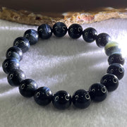 Natural Blue Tiger Eye Quartz Beads Bracelet 29.18g 16.5cm 10.5mm 19 Beads - Huangs Jadeite and Jewelry Pte Ltd