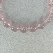 Natural Rose Quartz Beads Bracelet 天然玫瑰石英珠手链 35.21g 17.5cm 11.4mm 18 Beads - Huangs Jadeite and Jewelry Pte Ltd