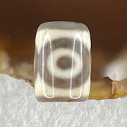 Natural Powerful Tibetan Old Oily Agate 3 Eyes Dzi Bead Heavenly Master (Tian Zhu) 三眼天诛 3.30g 15.4 by 11.0mm - Huangs Jadeite and Jewelry Pte Ltd